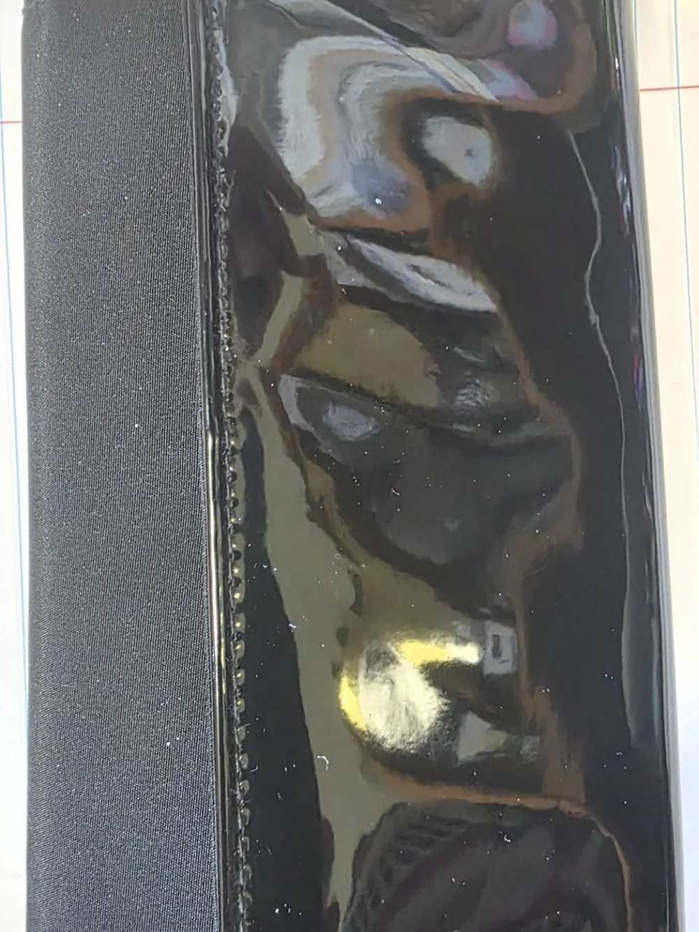 Guang Tong Black Patent Wallet